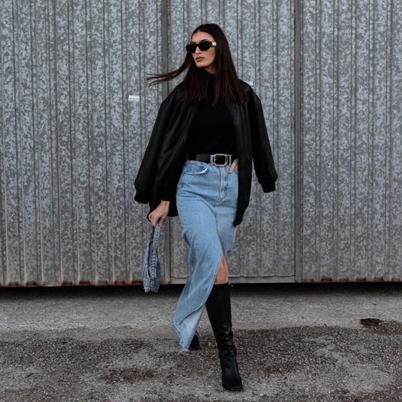 Zara DENIM SKIRT TRF - Picture 2 of 8